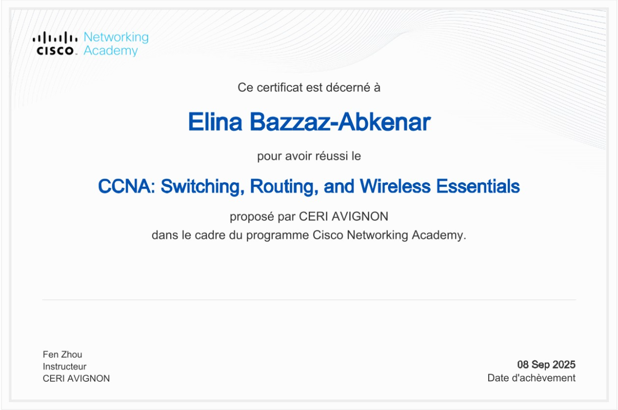 CCNA: Switching, Routing, and Wireless Essentials